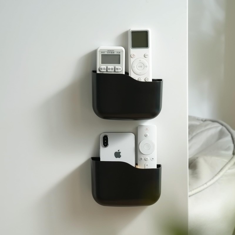 LINFIDITE 2 Pack Adhesive TV Remote Control Holder Wall Mount