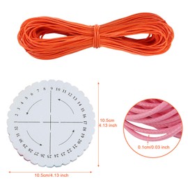 LEMESO 10 Rollos Hilos Encerado 15 m, Ø 1 mm, con un Disco de Ayuda Trenzar, Manualidad para Pulseras Collares Joyas Cordones de Cuentas Cuerdas DIY