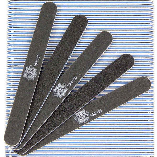 Professional Nail Files Grit 100/180 (50pcs in a Pack)