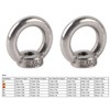 10Pcs Lifting Eye Nut Stainless Steel Ring Shape Fastener Tools
