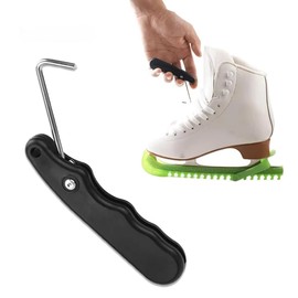 EIH1 Sports Wire Lacing Tensioner Folding Ice Skates Tip Puller Stainless Steel Hockey Figure Skating Effortless Lace Tensioner Wire Folding for Ice Hockey Accessories Black, yellow