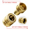 YAMATIC Garden Hose Quick Connect Water Hose Fittings - 3/4"