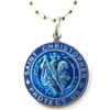 St. Christopher Large Surf Medal Necklace Pendant, Protector of Travel