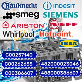 Dishwasher Cutlery Basket with Original Code C00257140 C00262655 C00386607 482000023046 488000386607 for Indesit for Whirlpool MONTERAL