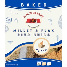 Sami's Bakery Millet & Flax Plain Chips, Pack of 4