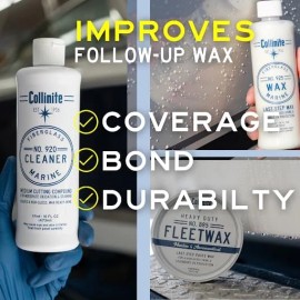 COLLINITE Fiberglass Boat Cleaner and Wax Combo Collinite 920 885 Marine Shine Protection