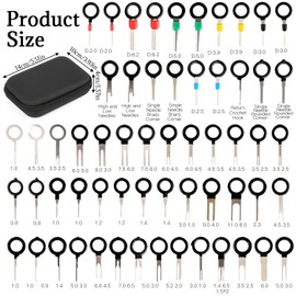 59 Piece Terminal Ejector Kit for Car, Pin Tool Car Set with Tool Bag, Terminal Removal Tool Set, Black Car Cable Plug Removal Tool for Most Connection Terminals