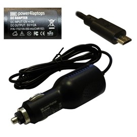 Asus Zenpad S 8.0 (Z580 °C), Google Nexus 10, Google Nexus 7 ME370T, Hipstreet 9 inch 9DTB13 8GB HP TouchPad – 9.7 Inch Compatible) Car DC Power Supply Adaptor