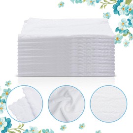 150 Pcs Moist Towel Bulk Moist Towelettes Individually Wrapped,White Towel Services 8.5''x8.5'' Unscented Wet Hand Towels,Disposable Refreshment Pre Moistened Towels for Travel Camping Sport Spa Party