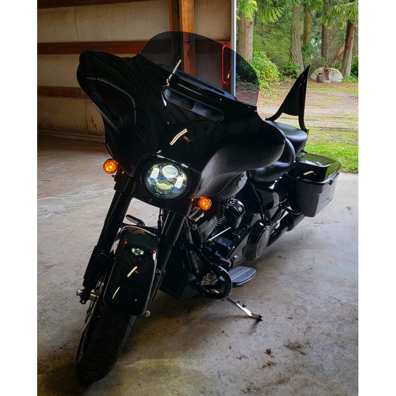 Sled Shields 8" DARK TINT windshield compatible with Harley Davidson