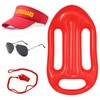 DAVBNM 4 Pieces Life Guard Costume Accessories, Include Inflatable Float