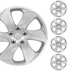 BDK (4-Pack) Premium Black/Silver Hubcaps 16" Wheel Rim Cover Hub