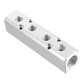 KONTONTY Aluminum Air Hose Inline Manifold Block Splitter Pneumatic Fitting for Compressors and Air Pumps Easy Installation Sml