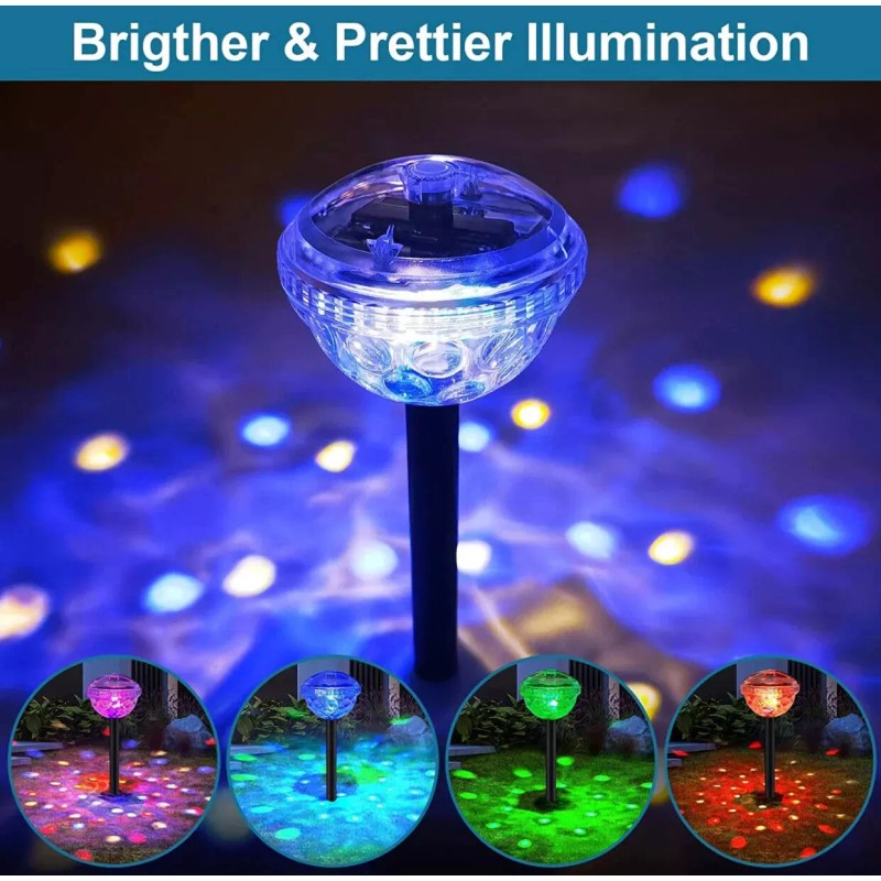 Deco Ultra Luma Lights Solar 8 Colors Outdoor Solar Pathway