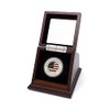 Chez Monett Challenge Coin Display Case Walnut Color 1.5-1.75 Inch
