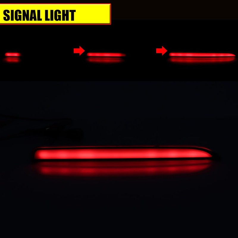 GTINTHEBOX Red Lens LED Bumper Reflector Lights for 2016 2017
