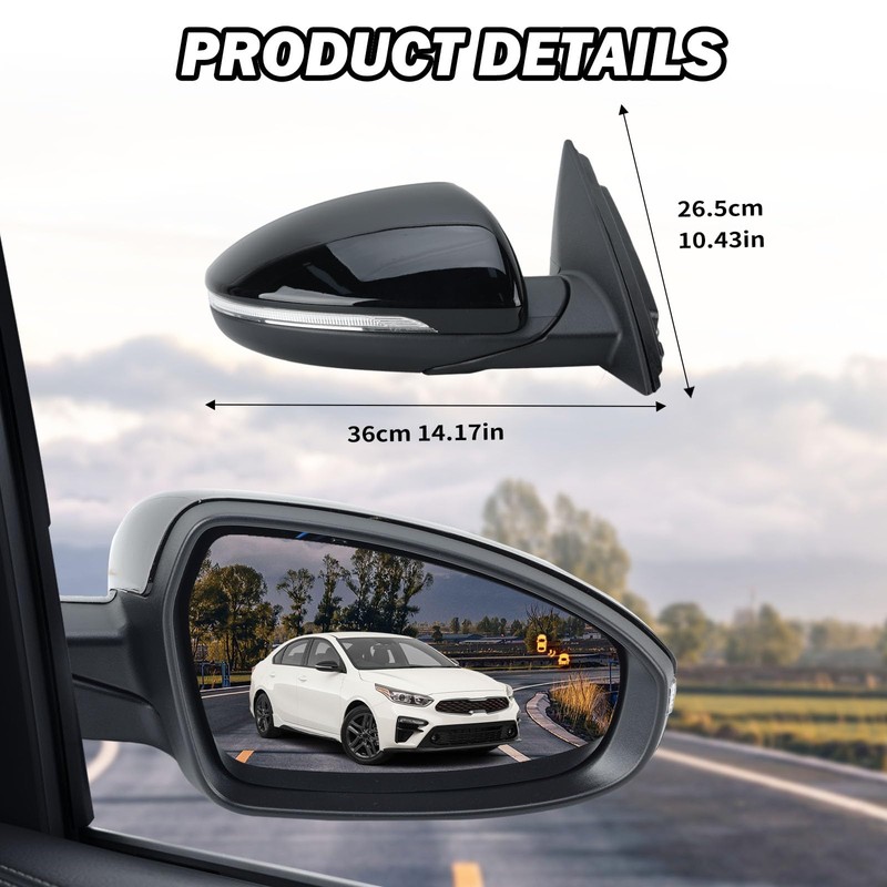 Right Passenger Side Mirror Fits 2019 2020 2021 2022 2023