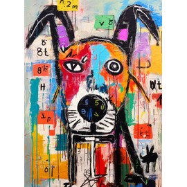 Cross & Glory - Paisaje onírico geométrico de perros - Rompecabezas de 1000 piezas para adultos | Arte abstracto | Acabado satinado | Colores vívidos | Decoración moderna del hogar | Juego cerebral