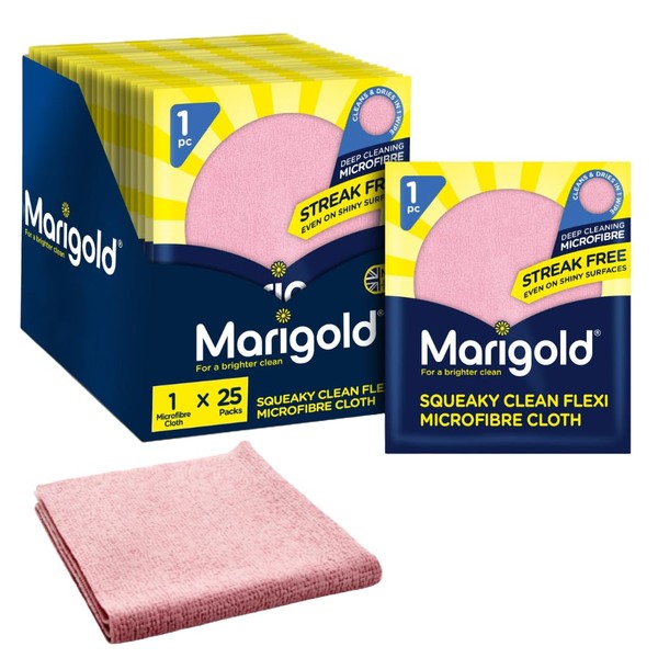 Marigold Squeaky Clean Flexi Microfibre Cloth, Case Pack of 25
