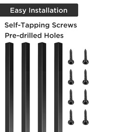 Deck Balusters, 32"x0.8" 101 PCS Aluminum Deck Railing, Aluminum Alloy Stair Deck Railing for Wood Composite Facemount Deck Railing