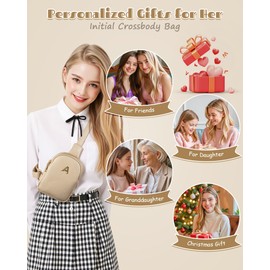 Freesya Gifts for 12 13 14 15 16 Year Old Teen Girls, Initial Crossbody Purses for Women, Mini Lightweight Sling Bag, Leather Waterproof, Adjustable Strap, Cute Trendy Stuff, Ideal for Travel