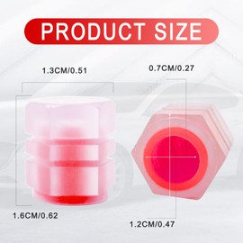 Miytsya 4 PCS Luminous Wheels Cap Tire Valve Stem, Glow Luminous at Night, Air Caps Cover Fluorescent, Illuminated Auto Car Wheel Valve Stem Caps Cover for Car, SUV, Motorcycles, Truck (Red)