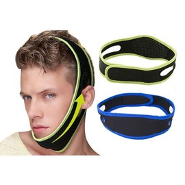 H Plus Mall Men's Velcro Face Band 1P V-Line Jawline Creation V-Line Band Face Lifting Band - Black(Neofluorescent) / 에이치플러스몰 남성 찍찍이 페이스 밴드 1P 브이라인 턱선 만들기 브이라인밴드 얼굴리프팅밴드 - 블랙(형광)