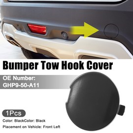 ACROPIX Car Front Left Bumper Towing Eye Hook Cover Cap for Mazda 6 Black 1 Pack