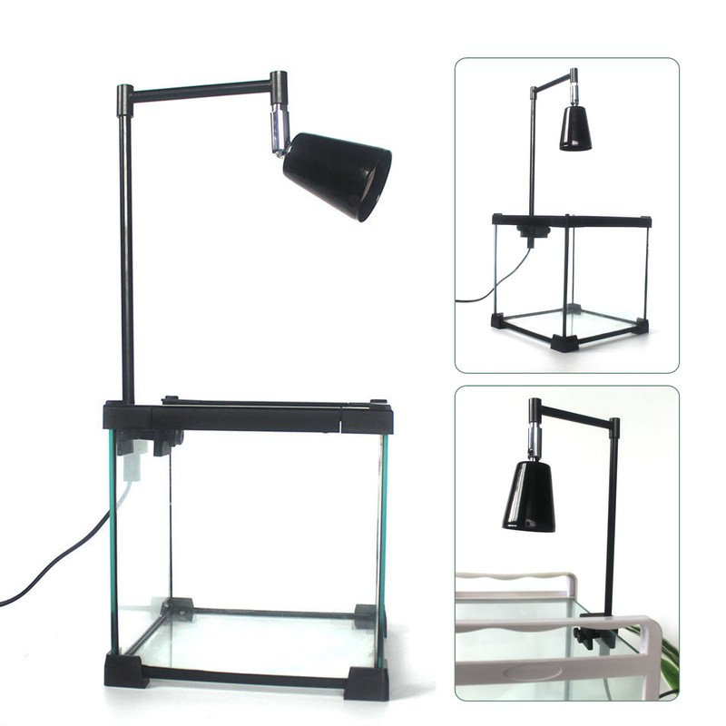 Reptile Lamp Stand Adjustable Multi Angle Rotation Clip Reptile Heat