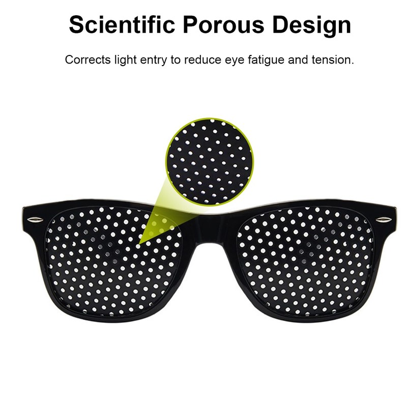 Ruayia Pack of 2 Grid Glasses, Eye Trainer Hole Glasses
