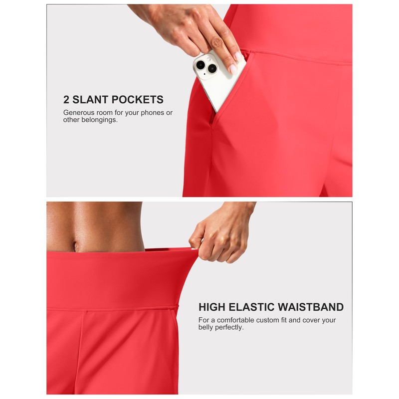 Women's 7" Quick Dry Swim Board Shorts Swimming Bottoms High