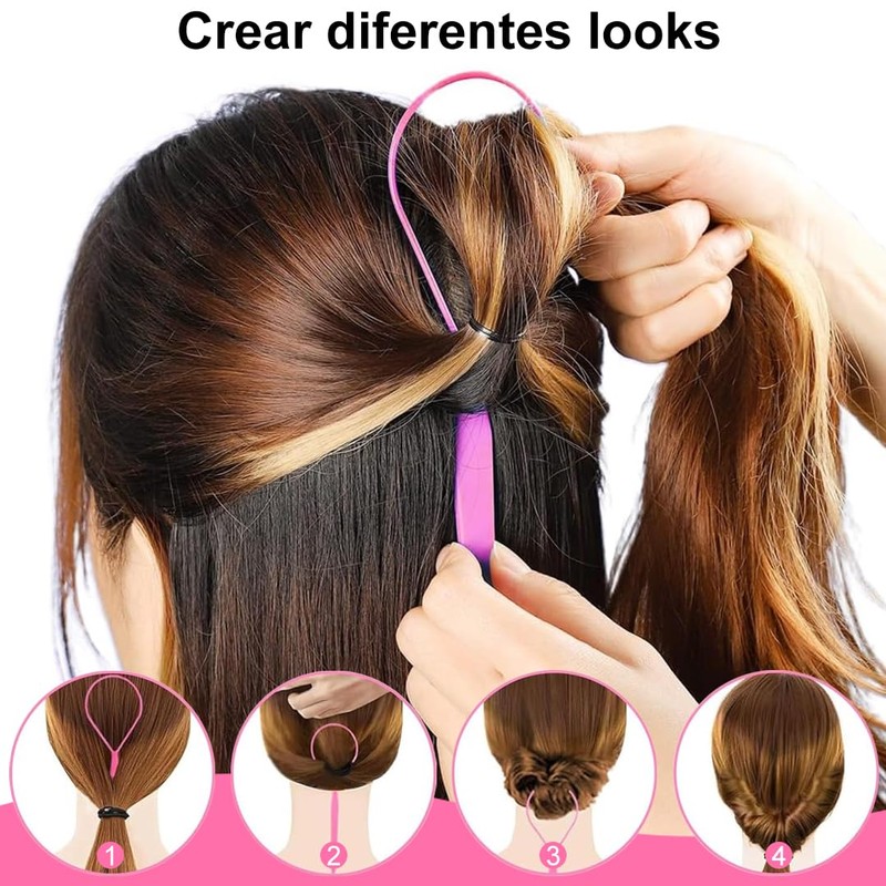 15PCS Peines para Peinar el Cabello Mujer, con 2 Velcro