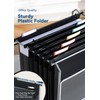 SortRax Plastic Extra Capacity Hanging File Folders, 2" Expanding Pocket,