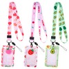 HIFOT Pack of 3 Fruit Lanyard with ID Sleeves, ID