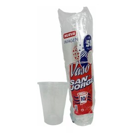 San Jorge 100 Vasos Desechables #10 De Plástico 10 Onzas 295ml
