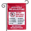 MAIANEY (12"x18") Funny No Soliciting Garden Flags No Soliciting Yard