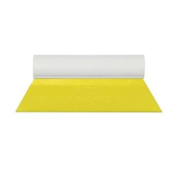 5 1/2" Yellow Fusion Turbo Squeegee with Small White Handle