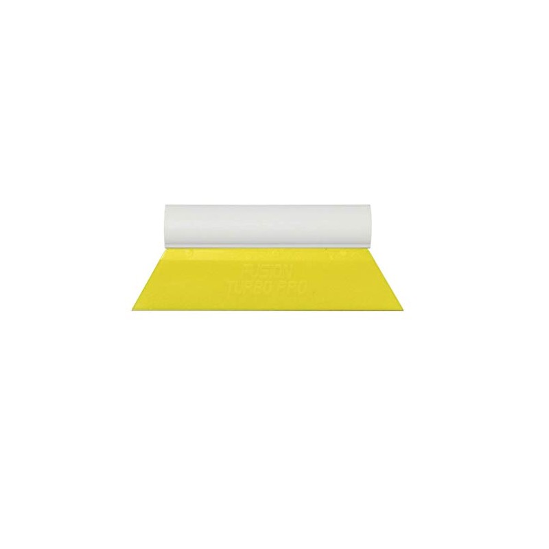 5 1/2" Yellow Fusion Turbo Squeegee with Small White Handle