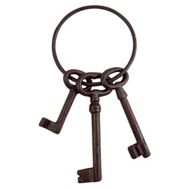 Super Z Outlet Pirate Ship Skeleton Jail Keys Set - Cast Iron Costume Prop
