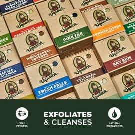 Dr. Squatch Natural Men’s Bar Soap - Cold Process Body Soap Bar with Natural Oils - Gifts for Men - Sandalwood Summit, Mountain Meadow & Lumberjack Lodge (5 oz, 3-Pack)