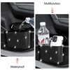 NBTEPEM Bling Car Trash Can with Lid - 2 Pack,
