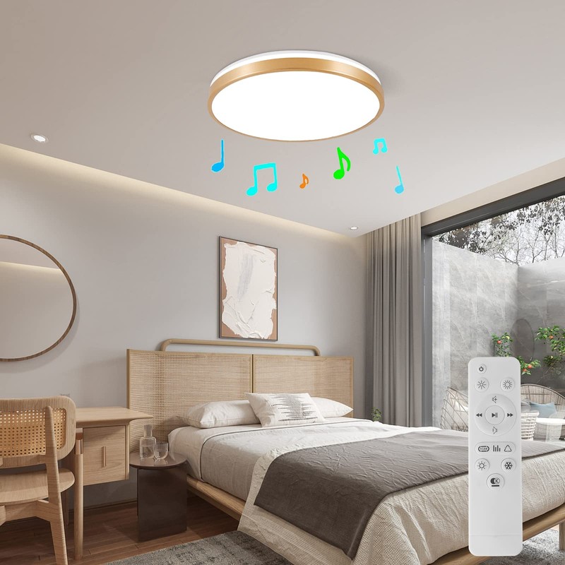 Horevo 30 cm Bluetooth Ceiling Light with Remote Control, 24