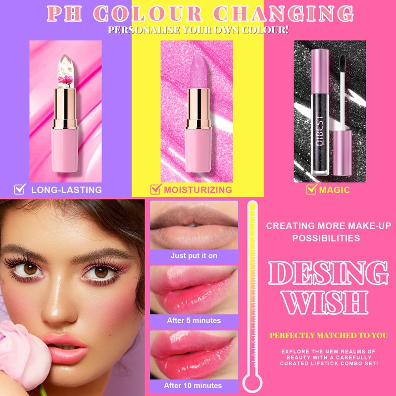 Desing Wish Lipstick Set of 3 Colour Changing Lipstick Lip