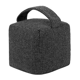 Tapón para puerta, negro, 4 libras, tela, diseño animal, peso mejorado, 6.3 pulgadas