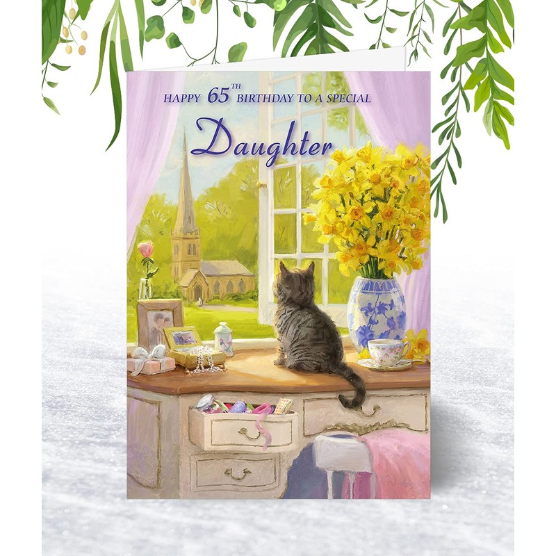 Daughter 65th Birthday Card - Spring Day - Medium Sized