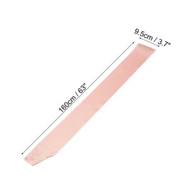PATIKIL 63"x4" Bandas de Satén en Blanco, Bricolaje Simple Cintas Graduación Reina Bandas Fiesta Accesorio para Graduado Fiesta Boda Banquete Halloween Decoraciones, Champán