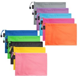 LUHIUMOYA A4 Document Bag, Waterproof Document Bag with Zip, Bag for Paper, Documents, File, Cosmetics, Homework (10 Colours)