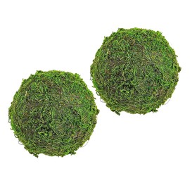 BIUDECO 2pcs Artificial Decor Artificial Mossy Balls Wedding Mossy Ball Bowl Filler Greenery Balls Fake Mossy Ball Ornament Wedding Moss Balls Plastic Green Ball Manual