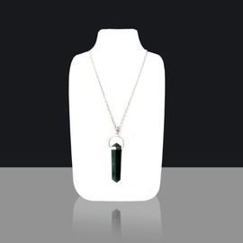 Crystal Pendants natural hexagonal and Heart Shaped crystal quartz/real crystal necklace pendants for jewelry making healing stone pendant (Jade Crystal 2 pcs)