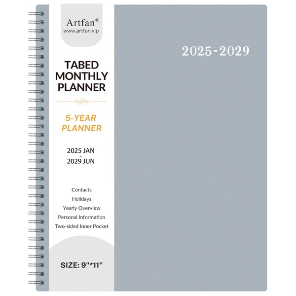 2025-2029 Monthly Planner/Monthly Calendar - 5 Year Monthly Planner from